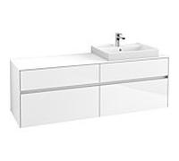 Villeroy & Boch – Meuble sous-lavabo mural Collaro C02300DH, 4 tiroirs SoftClose, lavabo à droite