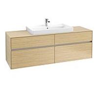 Villeroy & Boch Collaro Villeroy & Boch C02800VJ 160x54.8x50cm, lavabo au milieu, Nordic Oak