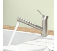 Villeroy und Boch robinet de cuisine Como Window 925800LC 8,6 l / min, pliable, extensible, acier inoxydable massif