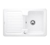 Villeroy & Boch Condor évier encastrable 674502KG avec garniture de vidage et actionnement excentrique, Blanche Neige