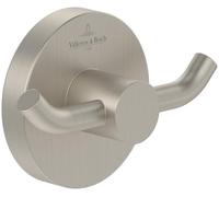 Villeroy & Boch V&B Elements Tender Crochet double pour serviettes 76x54x32 mm, rond, nickel brossé noir Quantité:1