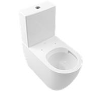 Villeroy & Boch Subway 2.0 WC à fond creux sans bord pour combinaison, ovale, au sol, DirectFlush, 370x700x400mm, 5617R0R1, Couleur: Céramique blanche Plus