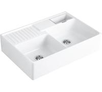 Villeroy & Boch Double-Bowl évier en céramique 89.5x63 cm blanc 632391KG