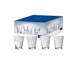 Villeroy & Boch - Dressed Up Gobelet à Eau Set 4 Pièces Clear Transparent, Garanti Lave-Vaisselle, Verres à Jus et Soda, Verre à Boire, Set de Verres, Ensemble de Verres, Cristallin