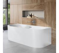 Villeroy & Boch Embrace Baignoire semi-îlot avec habillage, UBA180EMB9CS00V-RW,