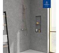 Villeroy & Boch Ensemble de douche Verve Showers TVS10900700064 3 jets, montage mural, nickel brossé noir