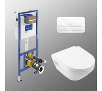 Villeroy & Boch, ensemble de toilettes Architectura TwistFlush, comprenant un élément mural et une plaque de commande