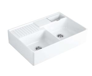 Villeroy & Boch - Évier en céramique 90x63 cm avec vidage, CeramicPlus, blanc alpin 632391R1