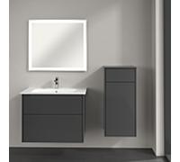 Villeroy & Boch Finero armoire latérale C53101FP 2000 tiroir, 404 x 866 x 352 mm, Glossy Grey , charnière à droite