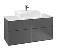 Villeroy & Boch Finion Élément bas F13100GK 120x60,3cm, Anthracite Mat