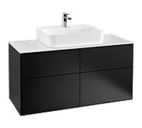 Villeroy & Boch Finion Élément bas G13100PD 120x60,3cm, Black Matt Lacquer