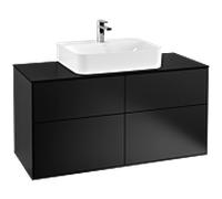 Villeroy & Boch Finion Élément bas G13200PD 120x60,3cm, Black Matt Lacquer
