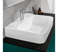 Villeroy und Boch Finion Lavabo 41686CRW 600 x 470 x 164 mm, Stone White CeramicPlus, avec trop-plein dissimulé, dessous rectifié