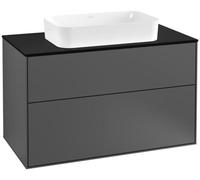 Villeroy et Boch Finion Villeroy et Boch G23200GK 100x60,3cm, Emotion, plaque de finition noir mat, anthracite mat