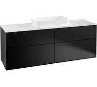 Villeroy et Boch Finion Villeroy et Boch G32100PD 160x60.3cm, Emotion, plaque de finition blanc mat, laqué noir mat