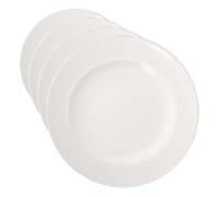 Villeroy & Boch For Me Assiette plate 27 cm, Porcelaine Premium, Blanc (Lot de 4)