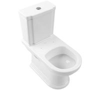 Villeroy & Boch Hommage WC à fond creux, pour combinaison, au sol, pour réservoir de chasse adaptable, sortie horizontale, 370x725x390mm, 666210R1, Couleur: Céramique blanche alpinePlus