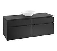 Villeroy & Boch Legato meuble sous-vasque B61200PD 140x55x50cm, Black Matt Lacquer