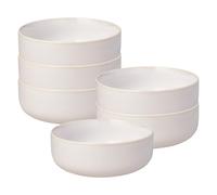 Villeroy & Boch like. by Crafted Cotton 19-5183-1900 Lot de 6 bols à céréales avec vernis réactif, en porcelaine de qualité supérieure, beige, 16 cm