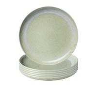 Villeroy & Boch like. by Perlemor Alga Lot de 6 assiettes plates, 27 cm, avec vernis réactif, en porcelaine de qualité supérieure, vert