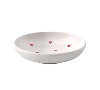Villeroy & Boch like. by With Love coupelle, dimensions : env. 12 x 12 x 3 cm, blanc avec décor aquarellé rouge, lave-vaisselle et four à micro-ondes, motif cœur, petite coupelle, porcelaine Premium