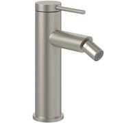 Villeroy & Boch Loop & Friends Robinet de bidet monocommande avec tirette et cartouche en céramique, mitigeur de bidet, économe en eau, hauteur du bec : 130 mm, rond, nickel brossé mat