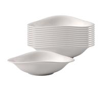 Villeroy & Boch - Lot de 12 assiettes à pâtes Vapiano, grandes assiettes creuses blanches, assiettes à pâtes, assiettes à spaghetti, assiettes creuses, assiettes à salade, grandes assiettes à vapiano