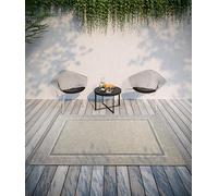 Villeroy & Boch Luitwin Tapis d'intérieur et d'extérieur moderne tissé à plat - Style bohème, ethnique - Certifié Öko-Tex - Résistant aux intempéries et aux UV - Pour balcon, terrasse, jardin - Marron