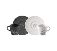 Villeroy & Boch Manufacture Mickey Mouse Coffret de 2 tasses et soucoupes, 2 × 160 ml