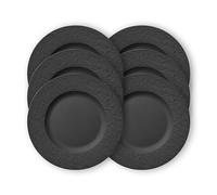 Villeroy & Boch - Manufacture Rock Assiette Plate,6 Assiettes Porcelaine Premium, Résistant Au Lave-Vaisselle Et Au Four À Micro-Ondes, Noir