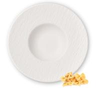 Villeroy & Boch 10-4240-2790 Lot de 6 assiettes à pâtes de la collection Manufacture Rock en porcelaine de qualité supérieure, couleur : blanc, passent au lave-vaisselle, diamètre : 27 cm