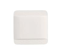 Villeroy & Boch - Manufacture Rock Blanc Assiette plate carrée élégante en porcelaine haut de gamme, passe au lave-vaisselle, blanc.