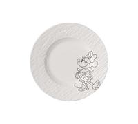 Villeroy & Boch Manufacture Rock Blanc Mickey Mouse Assiette à petit-déjeuner / dessert, 21,7 cm