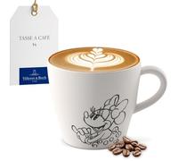 Villeroy & Boch Manufacture Rock blanc - Mickey Mouse - tasse à café, blanc, résistant au lave-vaisselle/micro-ondes, look ardoise en blanc avec décor Disney Mickey Mouse à la craie