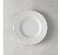 Villeroy & Boch Manufacture Rock Lot de 6 assiettes à petit-déjeuner en porcelaine de qualité supérieure Blanc 22 cm