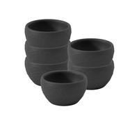 Villeroy & Boch Manufacture Rock Lot de 6 coquetiers Noirs, passent au Lave-Vaisselle, Aspect Ardoise Mat, Design Moderne, utilisables comme Verre à Shot/Verre à Liqueur, Porcelaine de qualité