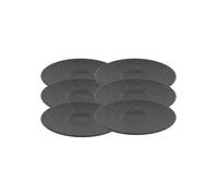 Villeroy & Boch - Manufacture Rock Lot de 6 soucoupes à café 15,4 cm en porcelaine de qualité supérieure Noir