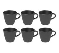 Villeroy & Boch - Manufacture Rock Lot de 6 tasses à café 150 ml en porcelaine de qualité supérieure Noir