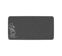 Villeroy & Boch Manufacture Rock - Mickey Mouse - plat de service, noir, résistant au lave-vaisselle/micro-ondes, look ardoise caractéristique avec décor Disney Mickey Mouse à la craie