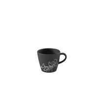Villeroy & Boch Manufacture Rock - Mickey Mouse - tasse à expresso, noir, résistant au lave-vaisselle/micro-ondes, look ardoise caractéristique avec décor Disney Mickey Mouse à la craie