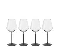 Villeroy & Boch Verre à vin blanc Manufacture Rock 38 cl. lot de 4 Transparent-noir