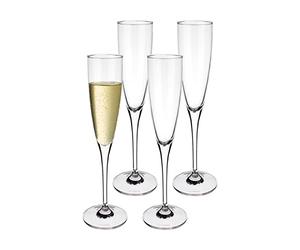Villeroy & Boch Maxima Lot de 4 flûtes à champagne en cristal transparent 150 ml 26,5 cm Passe au lave-vaisselle