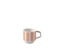 Villeroy & Boch - Memphis Collection tasse à expresso multicolore, résistant au lave-vaisselle/micro-ondes, tasse à expresso, design iconique, motif géométrique en orange et blanc, porcelaine Premium
