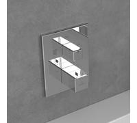 Villeroy & Boch Set de finition Mettlach TVS12600300061 - Thermostat encastré 2 voies chromé
