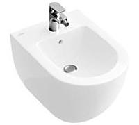 Villeroy & Boch wall Bidet Subway 2.0 540600R1 compact, Ceramicplus blanc, 1 trou pour robinet