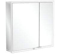Villeroy & Boch My View Now armoire de toilette apparente, 2 portes, avec éclairage, avec interrupteur marche/arrêt, compatible Smart Home, 800x750x168mm, A4578000