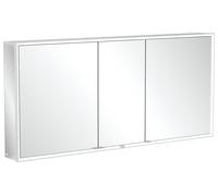 Villeroy & Boch My View Now armoire de toilette apparente, 3 portes, avec éclairage, avec interrupteur marche/arrêt, compatible Smart Home, 1600x750x168mm, A4571600