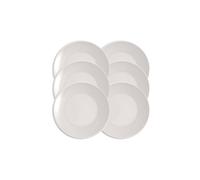 Villeroy & Boch - NewMoon Lot de 6 assiettes plates, 27 cm, porcelaine de haute qualité, blanc