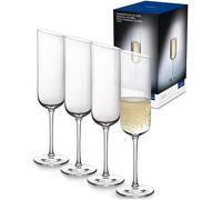 Villeroy & Boch - NewMoon Verre à Mousseux et Champagne Set 4 Pièces Transparent, Garanti Lave-Vaisselle, Flûte à Champagne, Ensemble de Verres, Cristallin