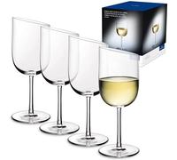 Villeroy & Boch - NewMoon Verre à Vin Blanc Set 4 Pièces Transparent, Garanti Lave-Vaisselle, Service à Vin Blanc, Ensemble de Verres, Set de Verres, Cristallin